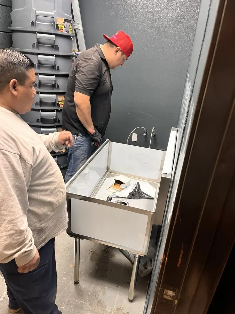 Commercial plumbing and sink installation in Wayne